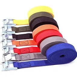 SHOPEE 2 Pcs Black Polyester Cargo Straps, 1" x 16Ft (5M) Adjustable Ratchet Tie Down Straps with Metal Buckles, Universal Fit for SUV, ATV, Truck, Car & More-image-16