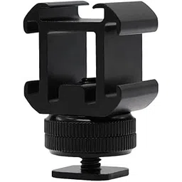 SHOPEE Camera Hot Shoe Mount Adapter Video Accessory Triple Cold Shoe Bracket Lights, LED Monitors, Microphones, Audio Recorder & Studio Flash Video Camera-image-8