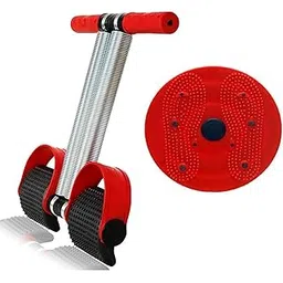 Shopeleven Ab Shaper Kit - Tummy Twister & Tummy Trimmer Combo for Home Fitness (Red)-picture-24