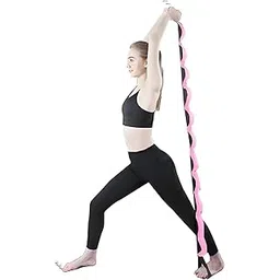 Shopfleet Stretch Bands/Belt 9 Loop Options with Extra Safe Adjustable, Durable Delicate Texture - Best for Daily Stretching, Physical Therapy, Fitness -Yoga, Exercise, Gym (Pink)-picture-24