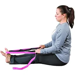 Shopfleet Yoga Stretch Strap with Multiple 9 Loops for Hamstring Strength Training and Physical Therapy (Pink)-picture-15