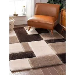Shopgallery Beige & Maroon Geometric Anti-Skid Carpet-picture-33