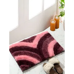 Shopgallery Maroon & Pink Abstract Printed Anti-Skid Doormats-picture-23