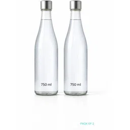 shopifyzone Glass Water Bottle 750ml Plain Narrow Mouth, Airtight Lid & Leak Proof Capbfl 750 ml Glass Bottle-picture-24