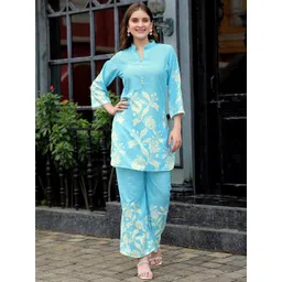 SHOPLANCE Printed Tunic With Printed Palazzos Co-Ords-picture-40