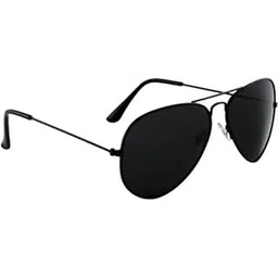 SHOPMORE Black Aviator Sunglasses for Men & Women | Classic All-Black Shades | UV Protection & Anti-Glare | Lightweight & Stylish for Outdoor & Casual Wear-picture-31