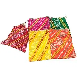 shopobuddy Chunri Print Fabric Potli Batwa Bag Bridal Purse Women handbag Shagun Pouch Return Gifts MultiColor-picture-19