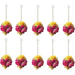 shopobuddy Maang Tikkas Gota Patti Yellow Pink Color-picture-18