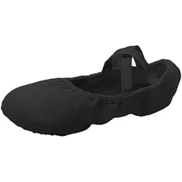 shopora Canvas Ballet Slipper Split-Sole Shoes Fitness Gymnastics Flats Black_36 | Dancewear | Dance Shoes | Ballet-picture-34