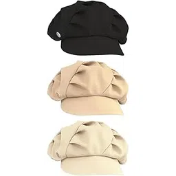 shopora Womens Beret Hat Stylish Paperboy Painter Hats Casual Adjustable Newsboy Cap Black | Womens Accessories | Hats-picture-25