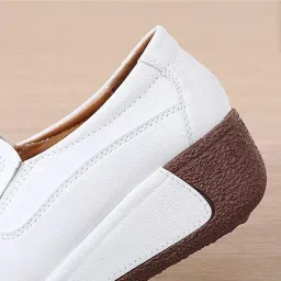 shopora Women'S Casual Shoes Lightweight Platform Female Slip On For Outdoor 35 White | Womens Shoes | Flats & Oxfords image 1