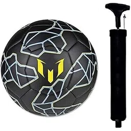 Shoppers Stock Hand Stitched Football | Suitable for Hard Ground Without Grass | Training Ball | Soccer Ball | for Men/Women | Football Size - 5 with Pump (Messi Design)-picture-23