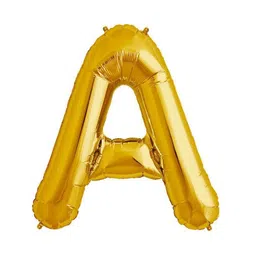 Shopperskart Helium Foil Balloon A Shape - Golden-picture-10