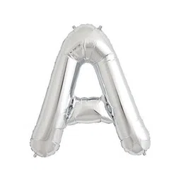 Shopperskart Helium Foil Balloon A Shape - Silver-picture-31