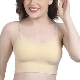 shoppy villa with sv logo Shoppy Villa Cotton Sports Bra for Women, Yoga Camisole Bra, Lightly Padded Cup With Full Coverage and Removable Pads (30 to 36 Size)-picture-3