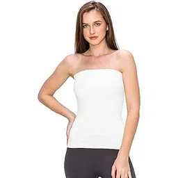 shoppy villa with sv logo Women's/Girl's Strapless Stretchable Long Bandeau Tube Top Camisole Free Size-picture-24
