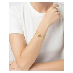 Shopsiiri White Lily Bow Heart Charms Bracelet-picture-14