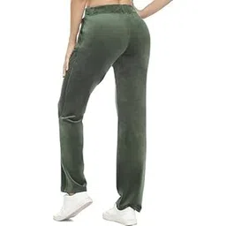 shopyidol Women's Regular Mid Rise Pajama Pants Winter Bottom Loungewear Long Trousers Pants Casual Bottoms Without Pockets Sleepwear/Palazzo (Free Size)(Olive Green)-picture-53