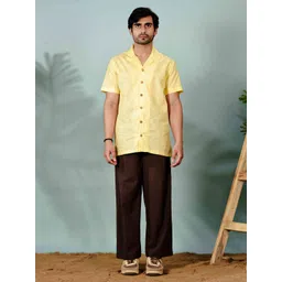 Shortscape Men Standard Fit Cuban Collar Solid Casual Shirt-picture-36