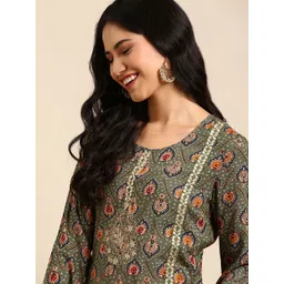 SHOWOFF Ethnic Motifs Printed Block Print Kurta-picture-24
