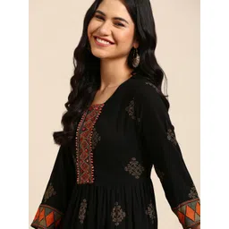 SHOWOFF Ethnic Motifs Printed Cotton Kurta-picture-31