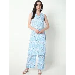 SHOWOFF Ethnic Motifs Printed Kurta With Trousers-picture-34