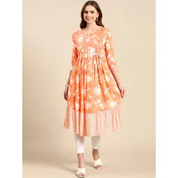 SHOWOFF Floral Printed Anarkali Kurta-picture-41