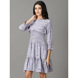 SHOWOFF Floral Printed Chiffon Dress image 4