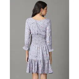 SHOWOFF Floral Printed Chiffon Dress image 5