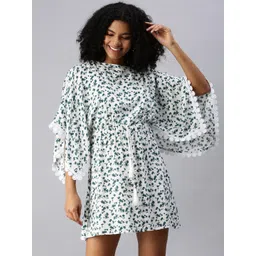 SHOWOFF Floral Printed Kaftan Mini Dress-picture-27