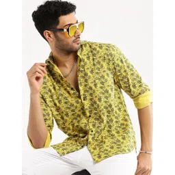 SHOWOFF Floral Printed Standard Slim Fit Cotton Casual Shirt-picture-35