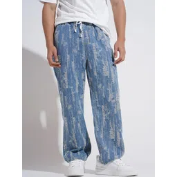 SHOWOFF Men Blue Cotton Relaxed Fit Low-Rise Highly Distressed Jeans-picture-10