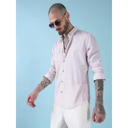 SHOWOFF Men Comfort Fit Geometric Printed Spread Collar Cotton Casual Shirt-picture-28