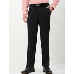 SHOWOFF Men Comfort Low-Rise Pleated Formal Trousers-picture-22