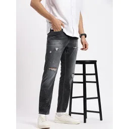 SHOWOFF Men Comfort Low-Rise Slash Knee Heavy Fade Acid Wash Jeans-picture-23