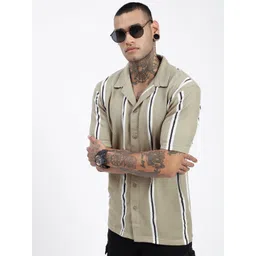 SHOWOFF Men Comfort Opaque Striped Casual Shirt-picture-34