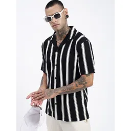 SHOWOFF Men Comfort Opaque Striped Casual Shirt-picture-39