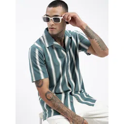 SHOWOFF Men Comfort Opaque Striped Casual Shirt-picture-35