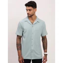 SHOWOFF Men Comfort Relaxed Fit Cuban Collar Solid Cotton Casual Shirt-picture-36