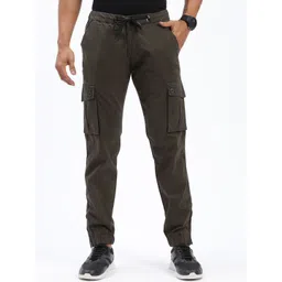 SHOWOFF Men Comfort Slim Fit Low-Rise Cotton Joggers Trousers-picture-27