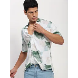 SHOWOFF Men Comfort Slim Fit Opaque Printed Casual Shirt-picture-25