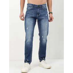 SHOWOFF Men Comfort Straight Fit Low-Rise Mildly Distressed Heavy Fade Acid Wash Jeans-picture-36