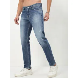 SHOWOFF Men Comfort Straight Fit Low-Rise Mildly Distressed Heavy Fade Acid Wash Jeans image 3