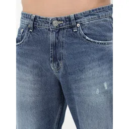 SHOWOFF Men Comfort Straight Fit Low-Rise Mildly Distressed Heavy Fade Acid Wash Jeans image 5