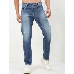 SHOWOFF Men Comfort Straight Fit Low-Rise Mildly Distressed Heavy Fade Acid Wash Jeans image 1