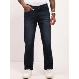SHOWOFF Men Comfort Straight Fit Mid-Rise Light Fade Acid Wash Cotton Jeans-picture-31