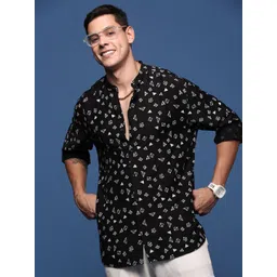 SHOWOFF Men Geometric Printed Cotton Premium Slim Fit Casual Shirt-picture-36
