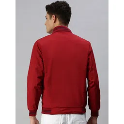SHOWOFF Men Navy Blue Red Reversible Padded Jacket image 2