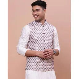 showoff Men Printed Slim Fit Nehru Jacket-picture-15