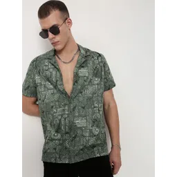 SHOWOFF Men Printed Viscose Rayon Casual Shirts-picture-21